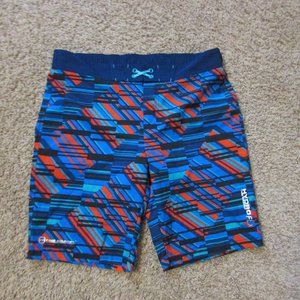 NWOT Free Country XL 18/20 Blue Red Board Shorts Swim Trunks Brief Liner